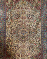 Vintage Turkish rug in living room setting, old rug, antique rug, pastel colors, faded colors, Turkish rug, vintage rug, soft rug, Portland, Oregon, rug store, rug shop, local shop