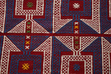 Vintage Bergama Kozak Cicim Kilim 4.9ftx6.7ft