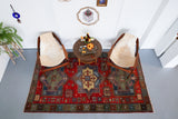Old Anatolian Yoruk Rug 5.4ftx9.7ft