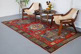 Old Anatolian Yoruk Rug 5.4ftx9.7ft