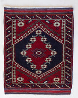 Vintage Turkish rug in a living room setting, pile rug, Turkish rug, vintage rug, portland, rug shop, bright colors, wild shaman, soft rug, bold color, Portland, Oregon, rug store, rug shop, local shop, antique rug