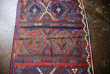 Old Kurdish Herki Kilim Runner 3.3ftx6.10ft