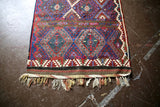 Old Kurdish Herki Kilim Runner 3.3ftx6.10ft
