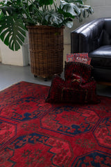 old rug, antique rug, Turkish rug, Portland, Oregon, rug store, rug shop, local shop, bright colors, wild shaman, large rug, area rug, red rug, bold color, burgundy, dark red
