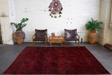 old rug, antique rug, Turkish rug, Portland, Oregon, rug store, rug shop, local shop, bright colors, wild shaman, large rug, area rug, red rug, bold color, burgundy, dark red