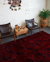 old rug, antique rug, Turkish rug, Portland, Oregon, rug store, rug shop, local shop, bright colors, wild shaman, large rug, area rug, red rug, bold color, burgundy, dark red