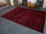 Vintage Afghan Turkmen Rug  6'6" x 9'4"