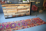 Old Kurdish Herki Runner 2.9ftx12ft