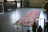 Vintage Turkish Faded Anatolian Runner Rug 2.8ftx8.6ft