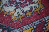 Vintage Turkish Faded Anatolian Runner Rug 2.8ftx8.6ft
