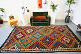 Vintage Anatolian Cicim Kilim 6.9ftx11ft