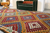 Vintage Anatolian Cicim Kilim 6.9ftx11ft