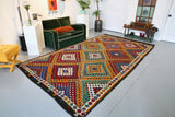 Vintage Anatolian Cicim Kilim 6.9ftx11ft