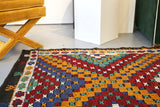 Vintage Anatolian Cicim Kilim 6.9ftx11ft