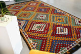 Vintage Anatolian Cicim Kilim 6.9ftx11ft