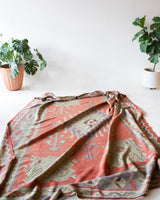 Semi-antique Turkish Oushak Kilim Rug 9'x10'8"