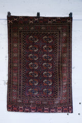 1940's Turkoman Bokhara Rug 4ftx5.9ft