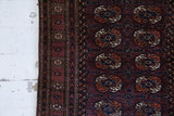 1940's Turkoman Bokhara Rug 4ftx5.9ft