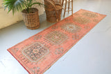 Old Konya Sille Runner Rug 3.4ftx10.5ft