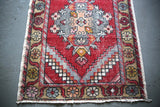 Vintage Faded Anatolian Turkish Runner Rug 3.4ftx9.9ft
