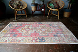 Vintage Turkish Faded Anatolian Rug 3.3ftx5.11ft