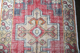Vintage Turkish Faded Anatolian Rug 3.3ftx5.11ft
