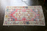 Vintage Turkish Faded Anatolian Rug 3.3ftx5.11ft
