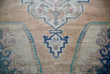 Vintage Turkish Faded Anatolian Rug 4.10ftx7.9ft