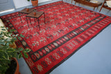 red, balkan kilim, pilot kilim, kilim rug, large area rug, antique rug, turkish rug, flat weave rug, portland rug shop, wild shaman