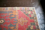 Vintage Faded Anatolian Rug 4.2ftx9ft