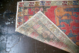 Vintage Faded Anatolian Rug 4.2ftx9ft