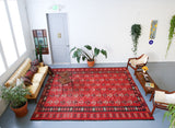 red, balkan kilim, pilot kilim, kilim rug, large area rug, antique rug, turkish rug, flat weave rug, portland rug shop, wild shaman