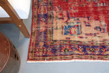 Old Demirci Oushak Rug 5.8ftx6.3ft