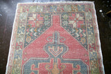 Vintage Turkish Faded Anatolian Rug 4ftx8.6ft