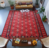 red, balkan kilim, pilot kilim, kilim rug, large area rug, antique rug, turkish rug, flat weave rug, portland rug shop, wild shaman