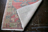 Vintage Turkish Faded Anatolian Rug 4ftx8.6ft