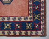 Vintage Turkish rug in a living room setting, pile rug, Turkish rug, vintage rug, portland, rug shop, bright colors, wild shaman, soft rug, bold color, Portland, Oregon, rug store, rug shop, local shop