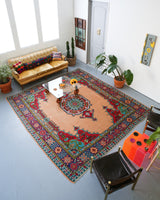 large area rug, kilim rug, flat weave, turkish rug, turkic rug, portland rug store, orange