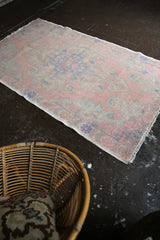 Vintage Turkish Faded Anatolian Rug 4.5ftx8ft
