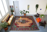 large area rug, kilim rug, flat weave, turkish rug, turkic rug, portland rug store, orange