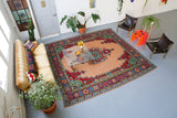 large area rug, kilim rug, flat weave, turkish rug, turkic rug, portland rug store, orange