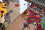 large area rug, kilim rug, flat weave, turkish rug, turkic rug, portland rug store, orange