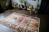 Vintage Faded Turkish Anatolian Rug 5ftx7.1ft
