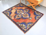 Vintage Anatolian Rug 3.5ftx4.4ft