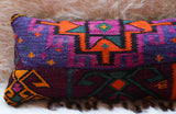 Lumbar Kilim Pillow 12inx24in