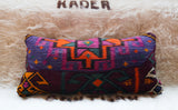 Lumbar Kilim Pillow 12inx24in