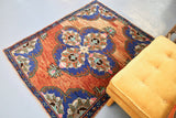Vintage Anatolian Rug 3.5ftx4.4ft