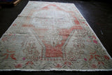 Vintage Faded Anatolian Rug 4.5ftx7ft