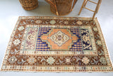 Vintage Anatolian Rug 3.6ftx5.6ft