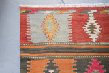 Vintage Sivas Turkish Kilim Rug 6.4ftx11.2ft